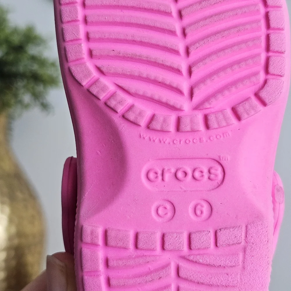 Iconic CROCS Comfort Classic Baby Clog Pink Lightweight Sandals Children C6